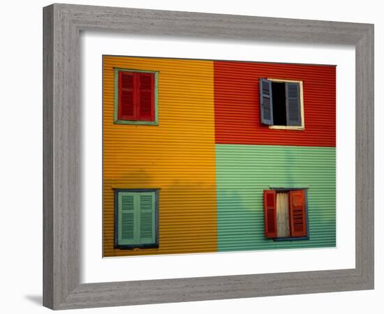 Colourful Buildings in La Boca District, Buenos Aires, Argentina-Louise Murray-Framed Photographic Print