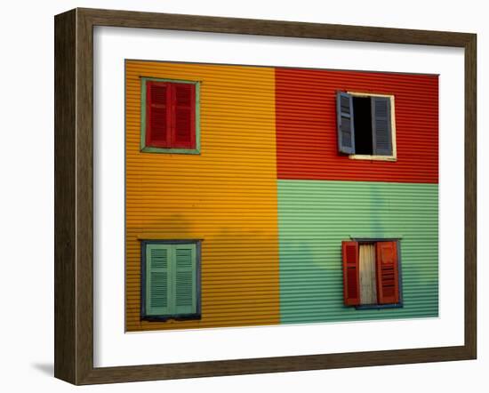 Colourful Buildings in La Boca District, Buenos Aires, Argentina-Louise Murray-Framed Photographic Print