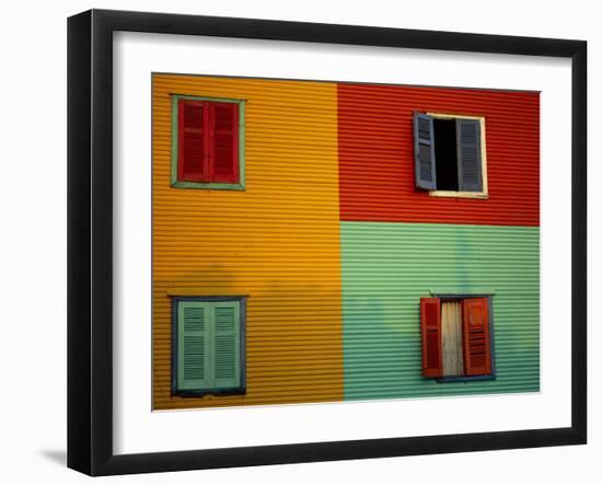 Colourful Buildings in La Boca District, Buenos Aires, Argentina-Louise Murray-Framed Photographic Print