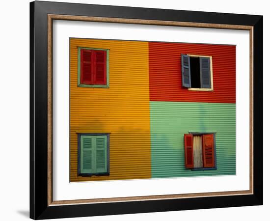 Colourful Buildings in La Boca District, Buenos Aires, Argentina-Louise Murray-Framed Photographic Print