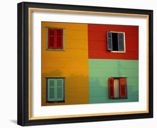 Colourful Buildings in La Boca District, Buenos Aires, Argentina-Louise Murray-Framed Photographic Print