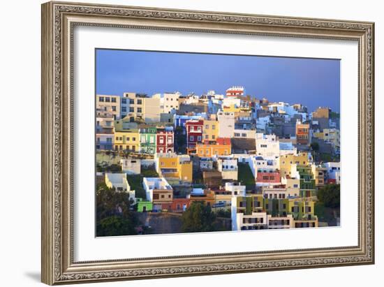 Colourful Buildings in the San Juan District, Las Palmas de Canary Islands, Spain-Neil Farrin-Framed Photographic Print