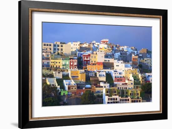 Colourful Buildings in the San Juan District, Las Palmas de Canary Islands, Spain-Neil Farrin-Framed Photographic Print