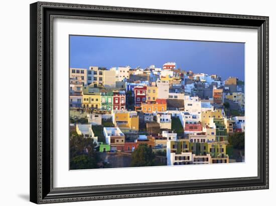 Colourful Buildings in the San Juan District, Las Palmas de Canary Islands, Spain-Neil Farrin-Framed Photographic Print