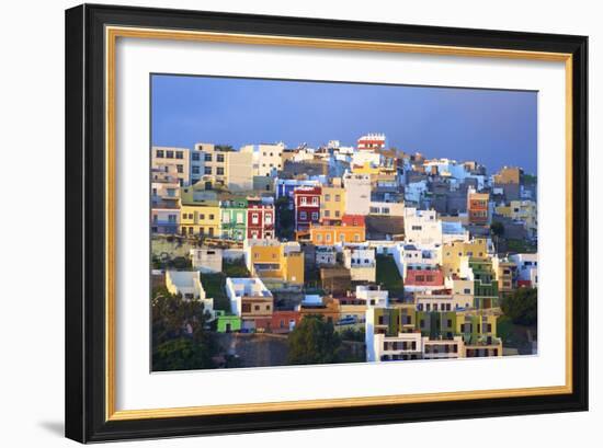 Colourful Buildings in the San Juan District, Las Palmas de Canary Islands, Spain-Neil Farrin-Framed Photographic Print