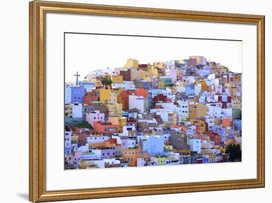 Colourful Buildings in the San Juan District, Las Palmas de Gran Canaria, Gran Canaria, Canary Isla-Neil Farrin-Framed Photographic Print