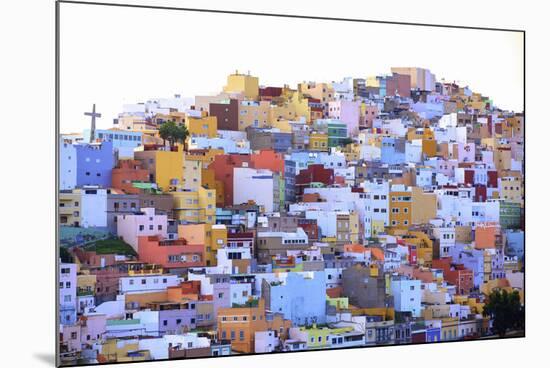 Colourful Buildings in the San Juan District, Las Palmas de Gran Canaria, Gran Canaria, Canary Isla-Neil Farrin-Mounted Photographic Print