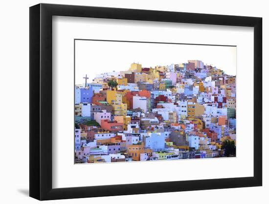 Colourful Buildings in the San Juan District, Las Palmas de Gran Canaria, Gran Canaria, Canary Isla-Neil Farrin-Framed Photographic Print