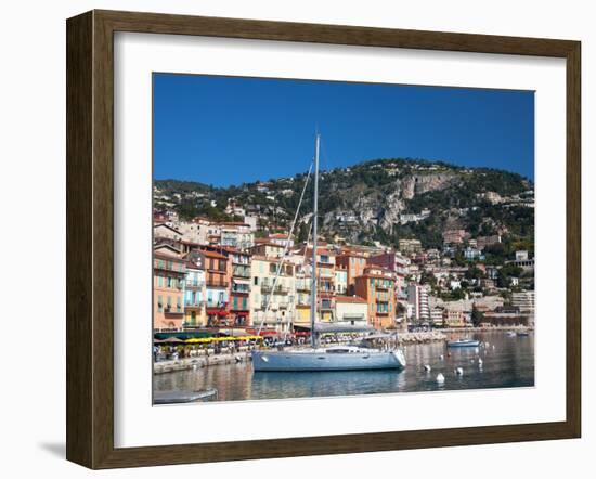 Colourful Buildings, Villefranche, Alpes-Maritimes, Provence-Alpes-Cote D'Azur, French Riviera-Adina Tovy-Framed Photographic Print