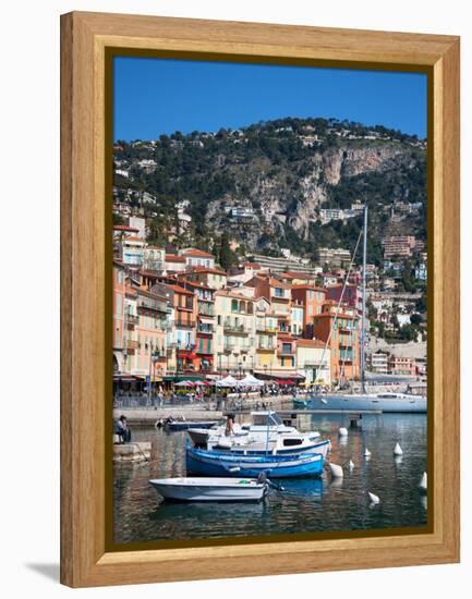 Colourful Buildings, Villefranche, Alpes-Maritimes, Provence-Alpes-Cote D'Azur, French Riviera-Adina Tovy-Framed Premier Image Canvas