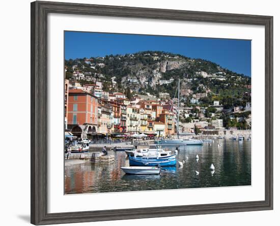 Colourful Buildings, Villefranche, Alpes-Maritimes, Provence-Alpes-Cote D'Azur, French Riviera-Adina Tovy-Framed Photographic Print