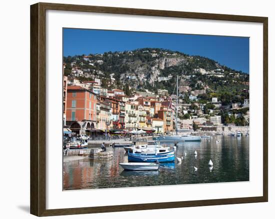 Colourful Buildings, Villefranche, Alpes-Maritimes, Provence-Alpes-Cote D'Azur, French Riviera-Adina Tovy-Framed Photographic Print