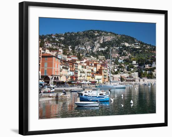 Colourful Buildings, Villefranche, Alpes-Maritimes, Provence-Alpes-Cote D'Azur, French Riviera-Adina Tovy-Framed Photographic Print