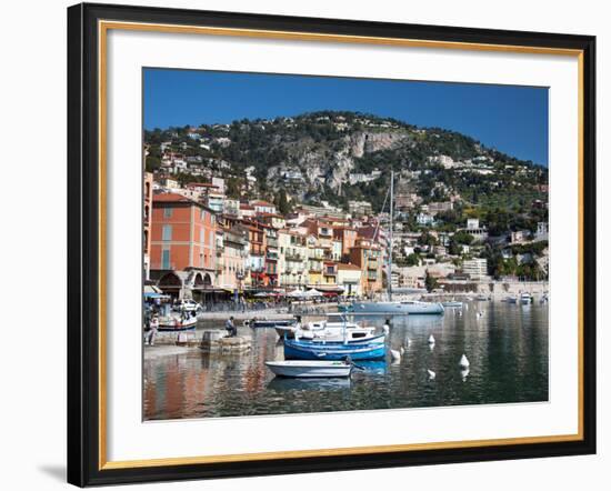 Colourful Buildings, Villefranche, Alpes-Maritimes, Provence-Alpes-Cote D'Azur, French Riviera-Adina Tovy-Framed Photographic Print