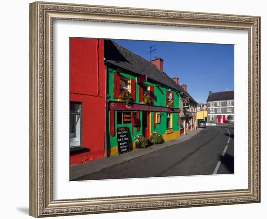 Colourful Cafe in Kilgarvan Village, County Kerry, Ireland-null-Framed Photographic Print