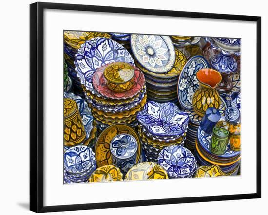 Colourful Ceramics For Sale, Safi, Morocco, North Africa, Africa-Michael Runkel-Framed Photographic Print