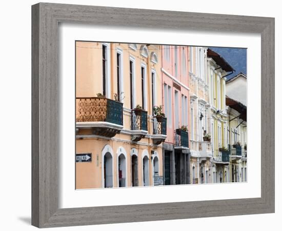 Colourful Colonial Architecture, Quito, Ecuador-John Coletti-Framed Photographic Print