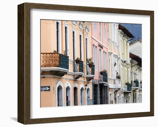 Colourful Colonial Architecture, Quito, Ecuador-John Coletti-Framed Photographic Print