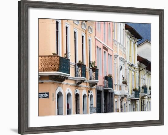 Colourful Colonial Architecture, Quito, Ecuador-John Coletti-Framed Photographic Print