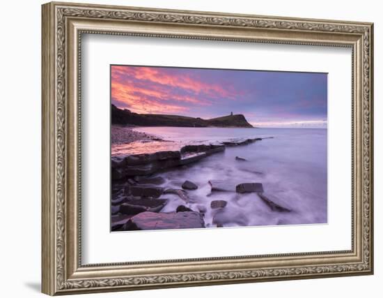 Colourful Dawn Sky Above Kimmeridge Bay on the Jurassic Coast, Dorset, England. Winter-Adam Burton-Framed Photographic Print