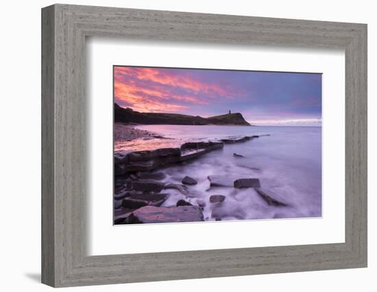 Colourful Dawn Sky Above Kimmeridge Bay on the Jurassic Coast, Dorset, England. Winter-Adam Burton-Framed Photographic Print