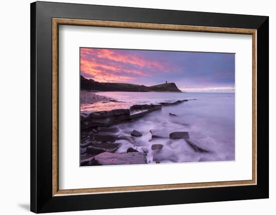 Colourful Dawn Sky Above Kimmeridge Bay on the Jurassic Coast, Dorset, England. Winter-Adam Burton-Framed Photographic Print