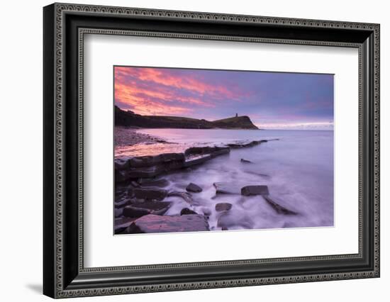 Colourful Dawn Sky Above Kimmeridge Bay on the Jurassic Coast, Dorset, England. Winter-Adam Burton-Framed Photographic Print