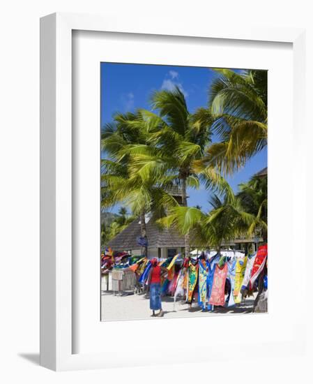 Colourful Designs for Sale Along Jolly Beach, Antigua, Leeward Islands, West Indies, Caribbean-Gavin Hellier-Framed Photographic Print