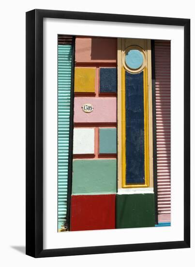 Colourful Doorway, La Boca, Buenos Aires, Argentina-Natalie Tepper-Framed Photo