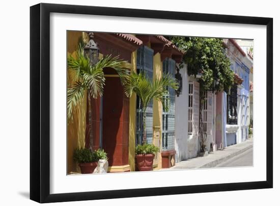 Colourful Doorways in Cartagena De Indias, Colombia-Natalie Tepper-Framed Photo