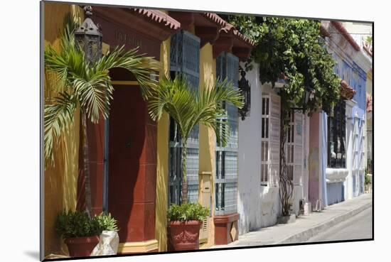 Colourful Doorways in Cartagena De Indias, Colombia-Natalie Tepper-Mounted Photo