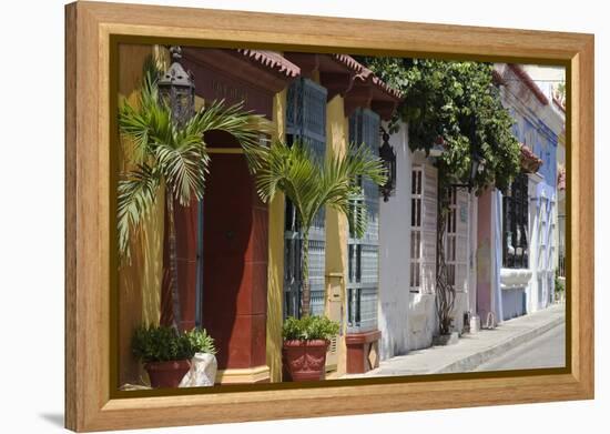 Colourful Doorways in Cartagena De Indias, Colombia-Natalie Tepper-Framed Stretched Canvas