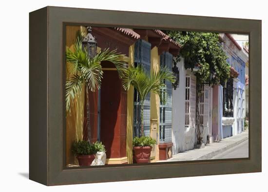 Colourful Doorways in Cartagena De Indias, Colombia-Natalie Tepper-Framed Stretched Canvas