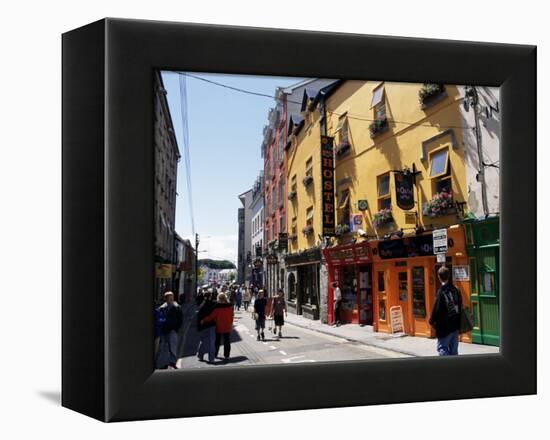 Colourful Facades, Galway, County Galway, Connacht, Eire (Republic of Ireland)-Ken Gillham-Framed Premier Image Canvas