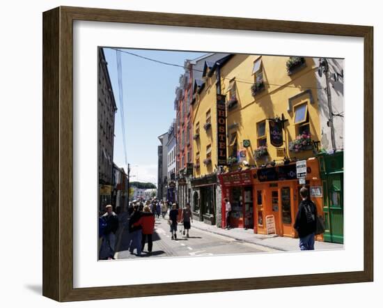 Colourful Facades, Galway, County Galway, Connacht, Eire (Republic of Ireland)-Ken Gillham-Framed Photographic Print