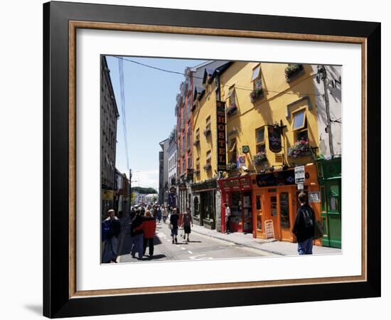 Colourful Facades, Galway, County Galway, Connacht, Eire (Republic of Ireland)-Ken Gillham-Framed Photographic Print