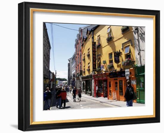 Colourful Facades, Galway, County Galway, Connacht, Eire (Republic of Ireland)-Ken Gillham-Framed Photographic Print