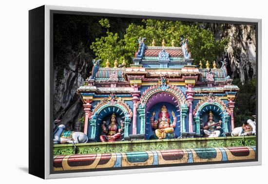 Colourful Hindu statues, Batu Caves, Kuala Lumpur, Malaysia, Southeast Asia, Asia-Matthew Williams-Ellis-Framed Premier Image Canvas