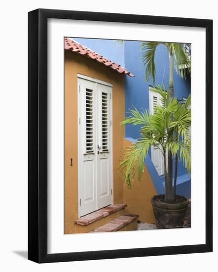 Colourful House, Willemstad, Curacao, Netherlands Antilles, Caribbean-Walter Bibikow-Framed Photographic Print