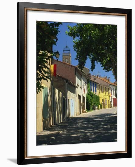 Colourful Houses and Church, Puyloubier, Near Aix-En-Provence, Bouches-Du-Rhone, Provence, France-Tomlinson Ruth-Framed Photographic Print