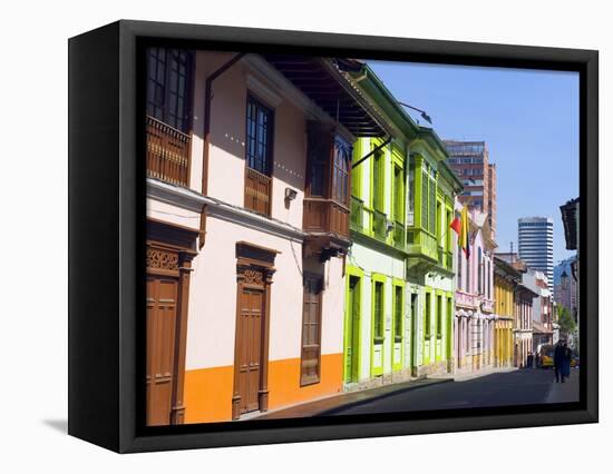 Colourful Houses, Bogota, Colombia, South America-Christian Kober-Framed Premier Image Canvas