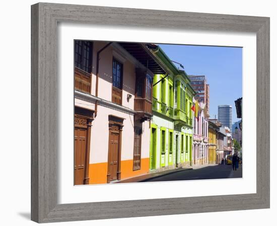 Colourful Houses, Bogota, Colombia, South America-Christian Kober-Framed Photographic Print