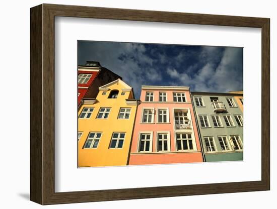 Colourful Houses in Copenhagen, Europe-pink candy-Framed Photographic Print