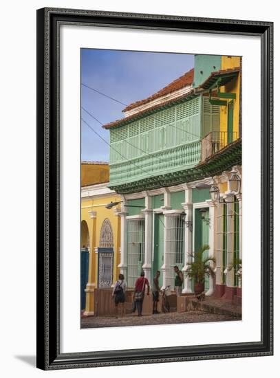 Colourful Houses in Historical Center-Jane Sweeney-Framed Photographic Print