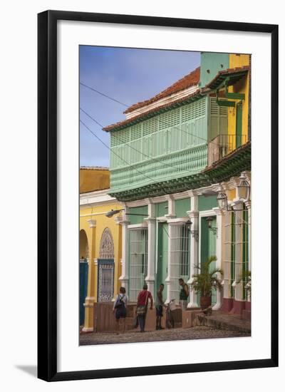 Colourful Houses in Historical Center-Jane Sweeney-Framed Photographic Print