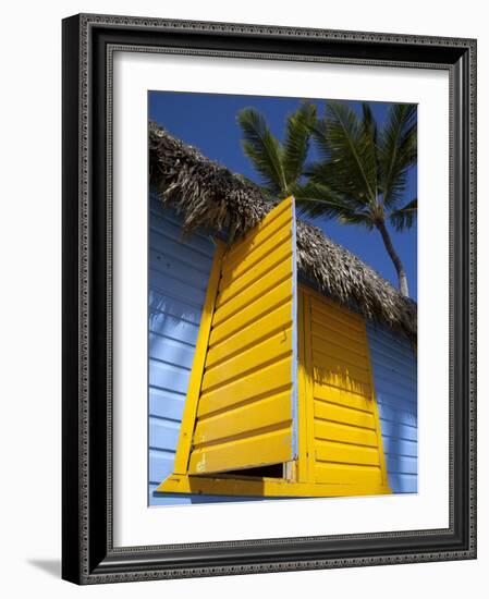 Colourful Hut, Bavaro Beach, Punta Cana, Dominican Republic, West Indies, Caribbean, Central Americ-Frank Fell-Framed Photographic Print