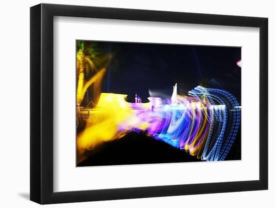 Colourful Illumination of Kuwait Square, Dynamic Version, Kuwait Square-Axel Schmies-Framed Photographic Print