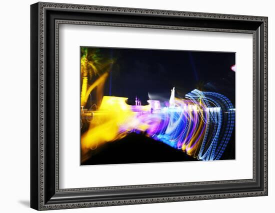 Colourful Illumination of Kuwait Square, Dynamic Version, Kuwait Square-Axel Schmies-Framed Photographic Print