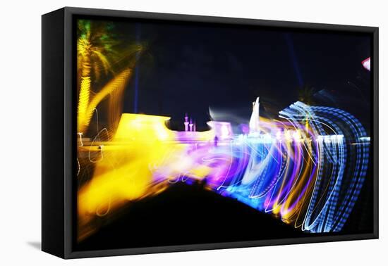 Colourful Illumination of Kuwait Square, Dynamic Version, Kuwait Square-Axel Schmies-Framed Premier Image Canvas