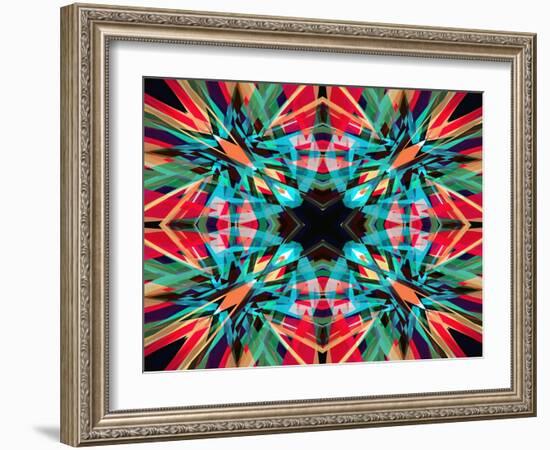 Colourful Kaleidoscope Background-Steve18-Framed Art Print